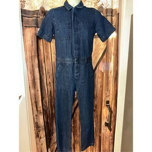 Everlane Woman’s The Super-Soft Coverall organic cotton Denim Jumpsuit Sz 0